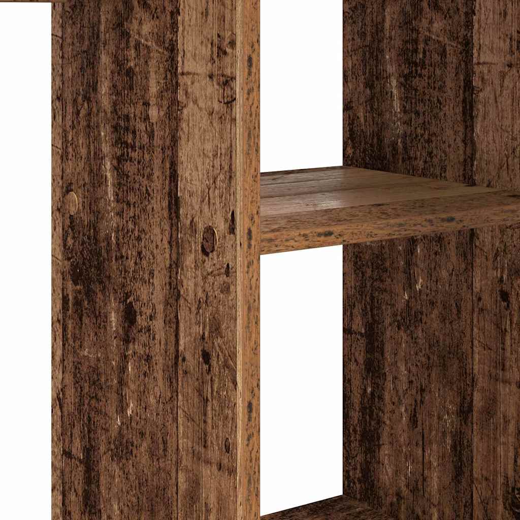 Desk with Shelf Old Wood 142 x 102 x 73 cm Engineered Wood