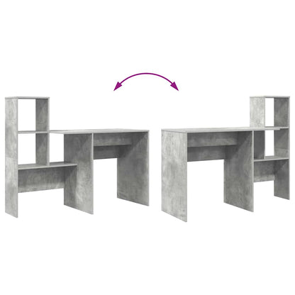Desk Concrete Grey 131.5 x 50 x 106.5 cm Engineered Wood
