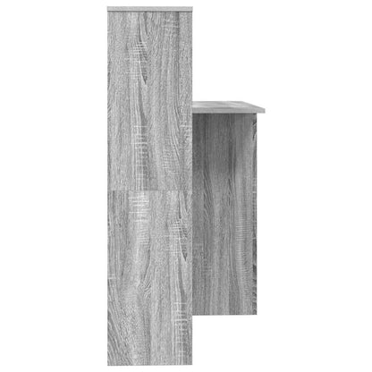 Desk Grey Sonoma 131.5 x 50 x 106.5 cm Engineered Wood