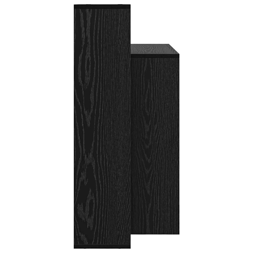 Desk with Shelf Black Oak 100 x 40 x 90 cm Engineered Wood