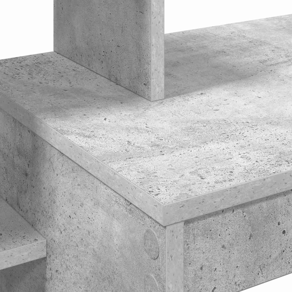 Desk with Shelf Concrete Grey 100 x 40 x 90 cm Engineered Wood