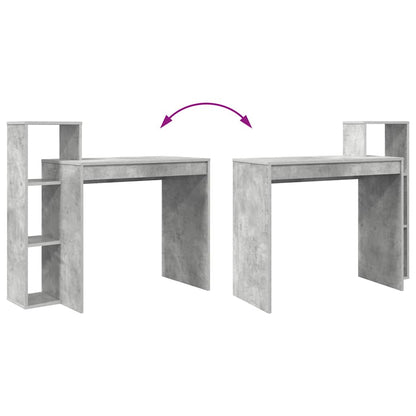Desk with Shelf Concrete Grey 100 x 40 x 90 cm Engineered Wood