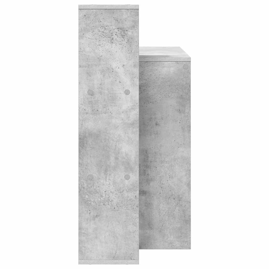 Desk with Shelf Concrete Grey 100 x 40 x 90 cm Engineered Wood