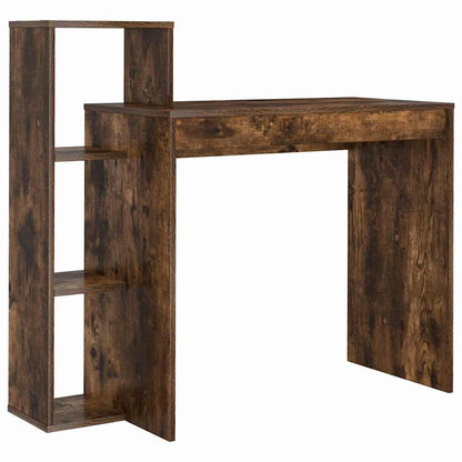 Desk with Shelf Smoked Oak 100 x 40 x 90 cm Engineered Wood