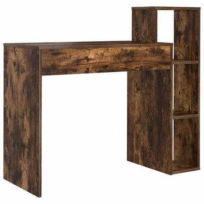 Desk with Shelf Smoked Oak 100 x 40 x 90 cm Engineered Wood