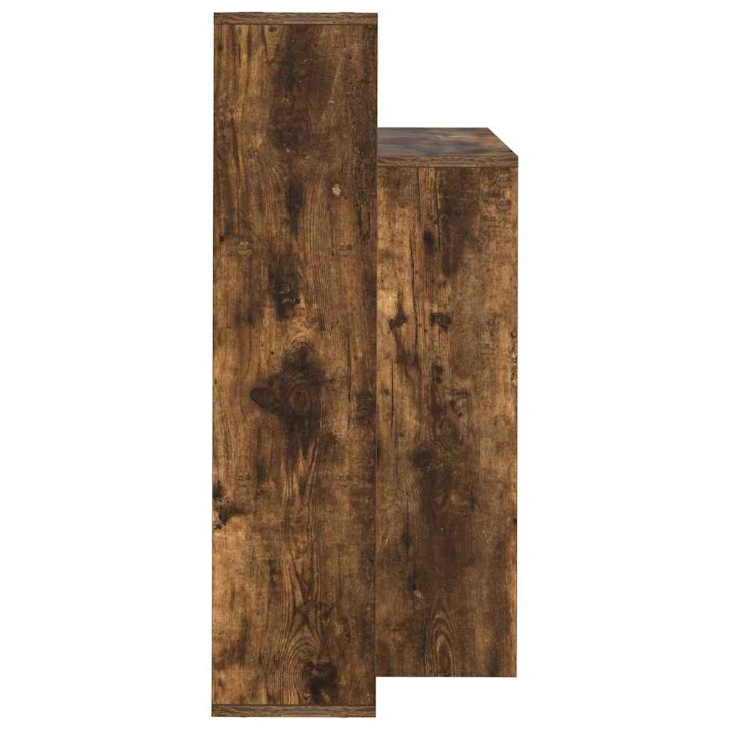 Desk with Shelf Smoked Oak 100 x 40 x 90 cm Engineered Wood