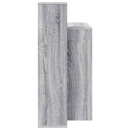 Desk with Shelf Grey Sonoma 100 x 40 x 90 cm Engineered Wood