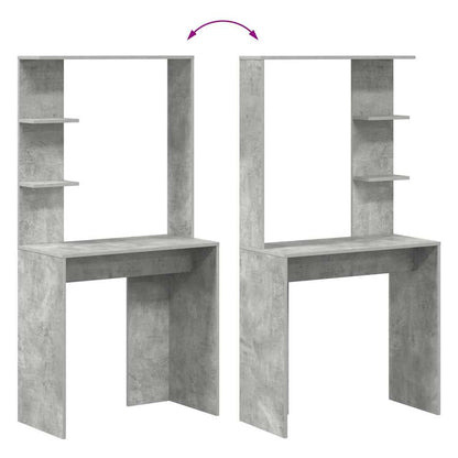 Desk Concrete Grey 78.5 x 37 x 154.5 cm Engineered Wood