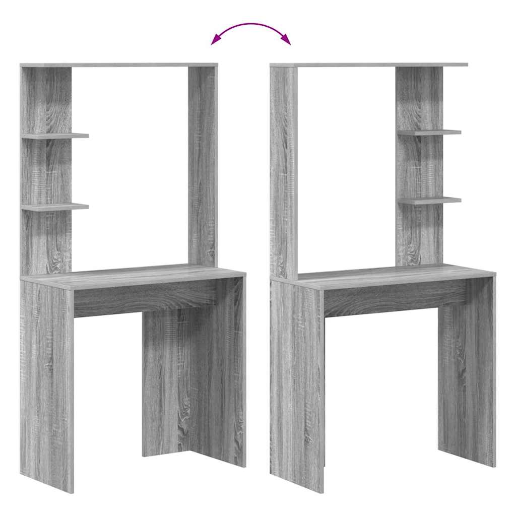 Desk Grey Sonoma 78.5 x 37 x 154.5 cm Engineered Wood