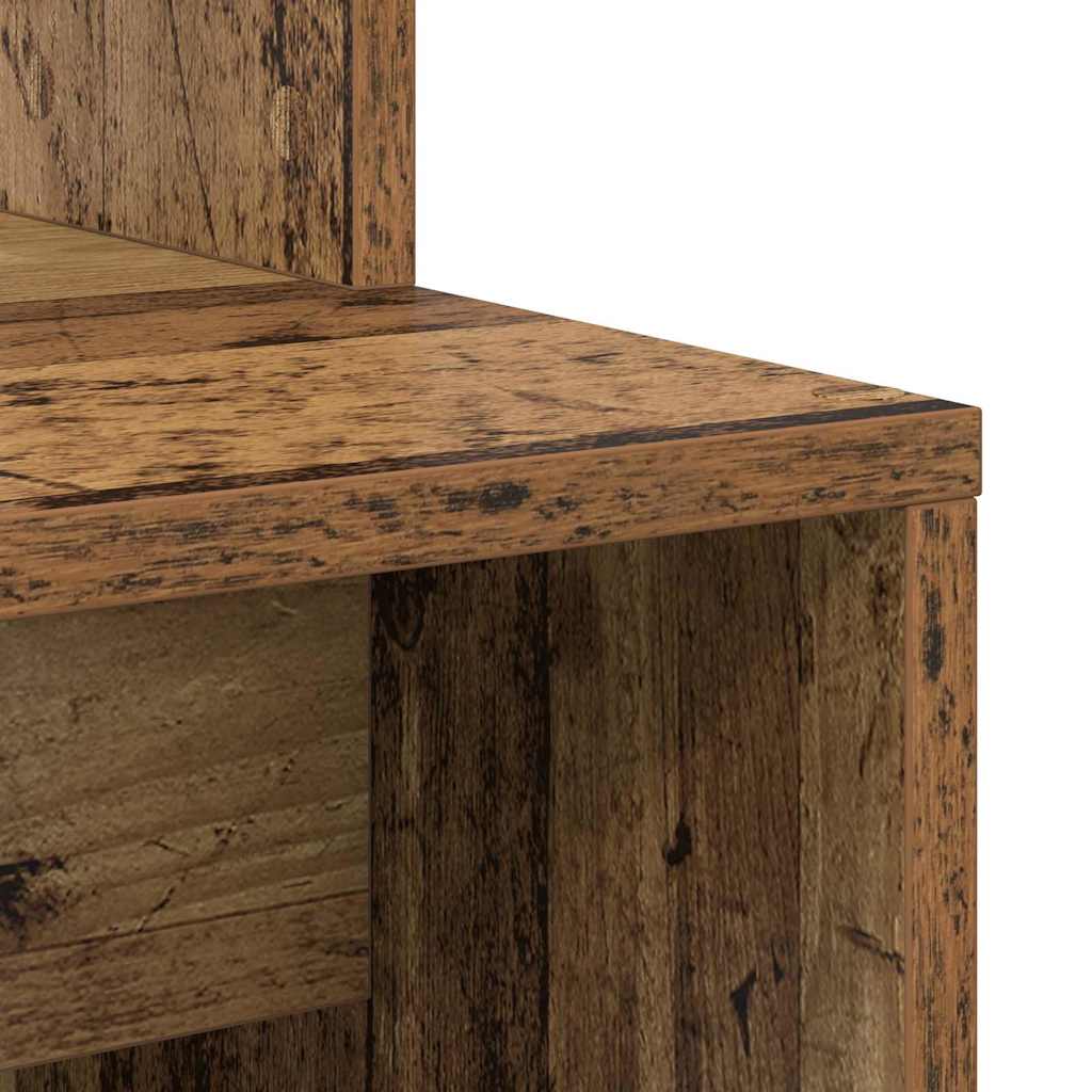 Desk with Shelf Old Wood 78.5 x 37 x 154.5 cm Engineered Wood