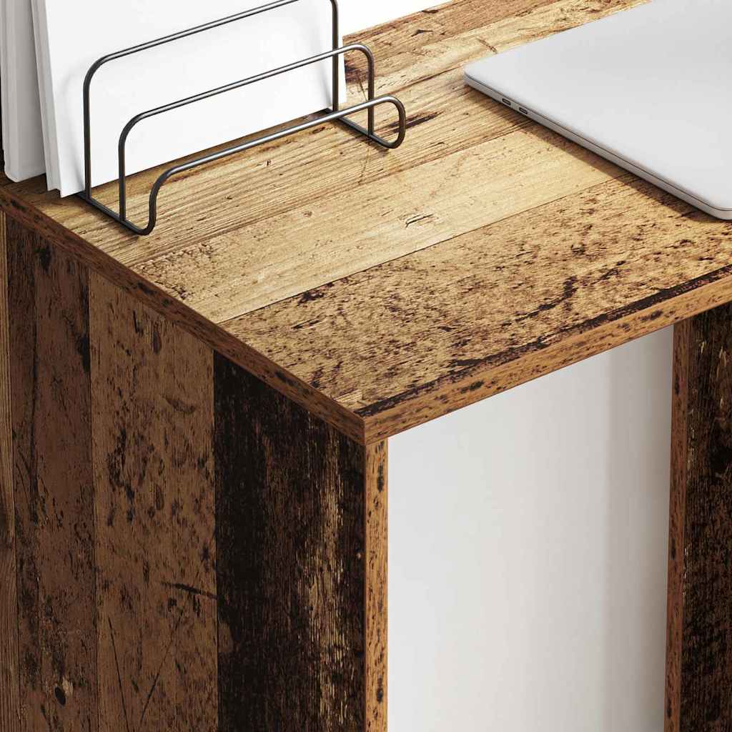 Desk with Shelf Old Wood 78.5 x 37 x 154.5 cm Engineered Wood