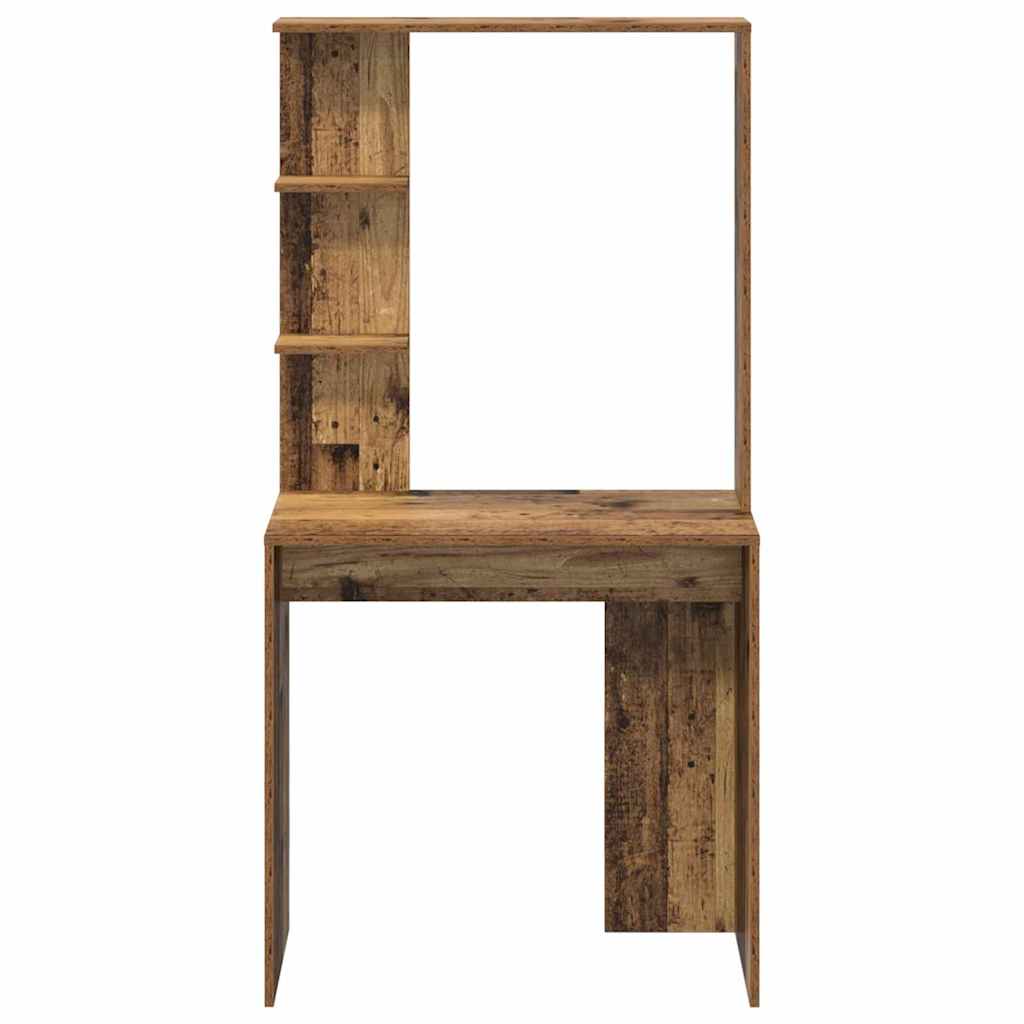 Desk with Shelf Old Wood 78.5 x 37 x 154.5 cm Engineered Wood