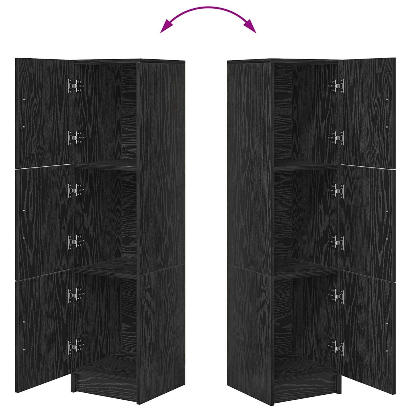 Highboard Black Oak 31.5 x 32 x 122.5 cm