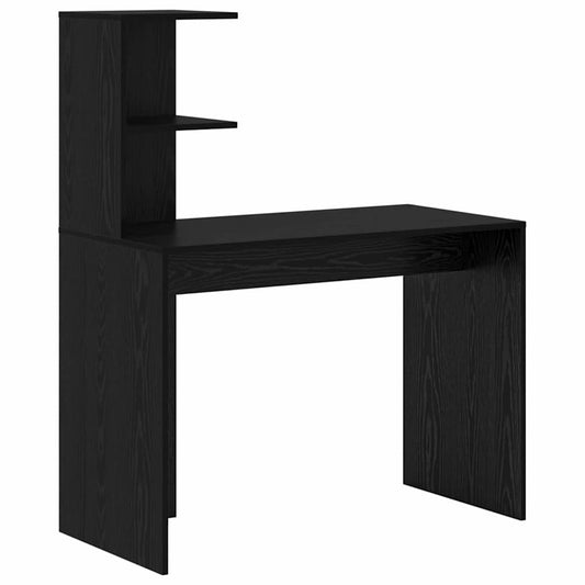 Desk Black Oak 102 x 50 x 124 cm Engineered Wood