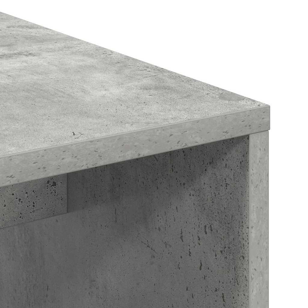 Desk with Shelf Concrete Grey 102 x 50 x 124 cm Engineered Wood