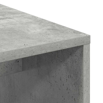 Desk with Shelf Concrete Grey 102 x 50 x 124 cm Engineered Wood