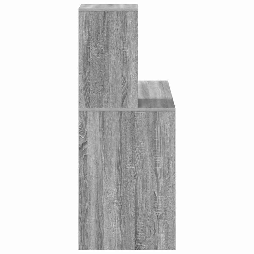 Desk with Shelf Grey Sonoma 102 x 50 x 124 cm Engineered Wood
