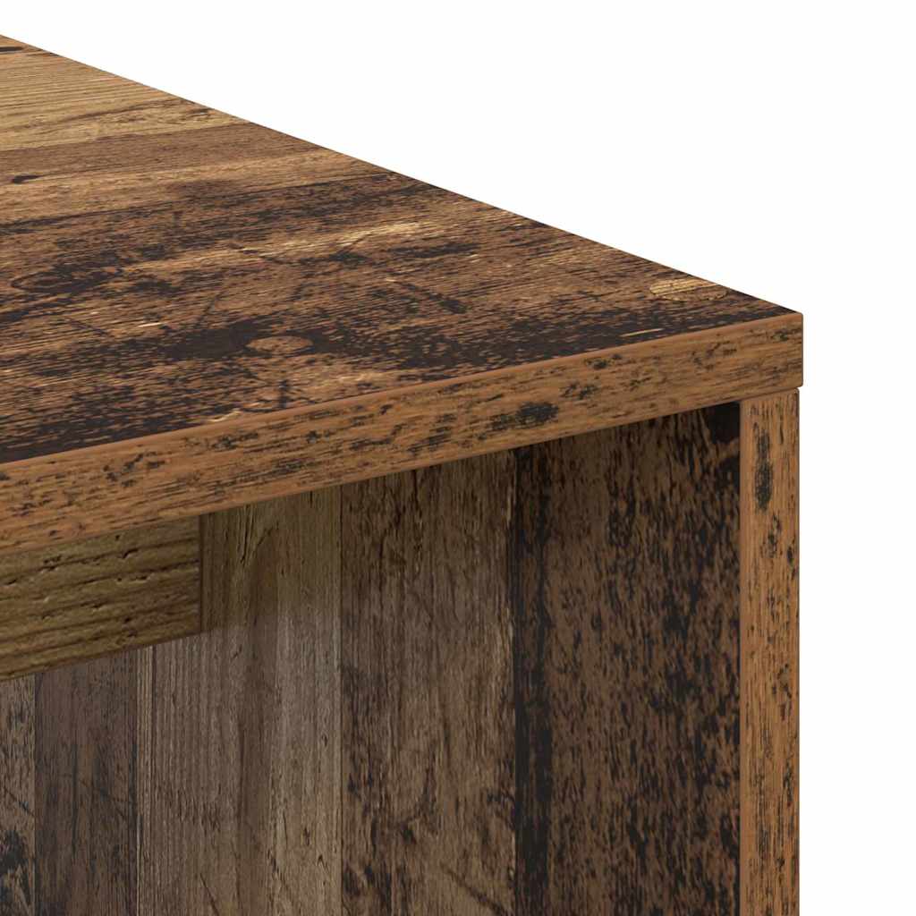 Desk with Shelf Old Wood 102 x 50 x 124 cm Engineered Wood