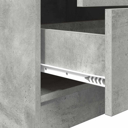 Highboard with Drawer Concrete Grey 45.5 x 34 x 127 cm