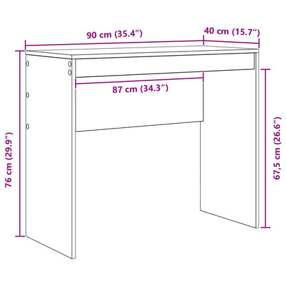 Desk White 90 x 40 x 76 cm