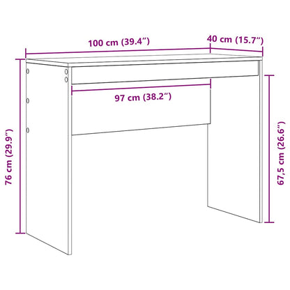 Desk White 100 x 40 x 76 cm