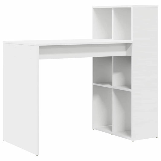 Desk White Engineered Wood 108 x 55 x 103.5 cm