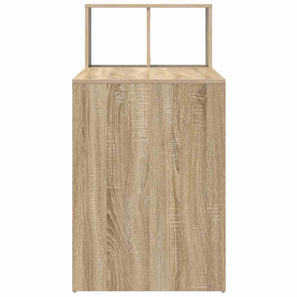 Desk with Shelf Sonoma Oak 108 x 55 x 103.5 cm Engineered Wood