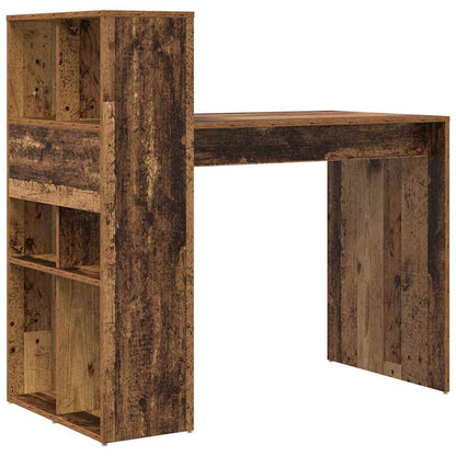 Desk with Shelf Old Wood 108 x 55 x 103.5 cm Engineered Wood