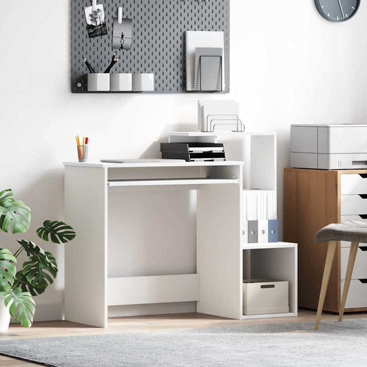 Desk White 106 x 41 x 88.5 cm Engineered Wood