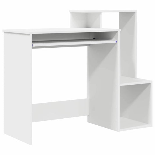Desk White 106 x 41 x 88.5 cm Engineered Wood