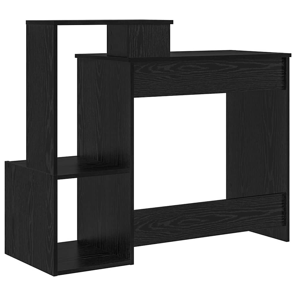 Desk with Drawer Black Oak 106 x 41 x 88.5 cm Engineered Wood