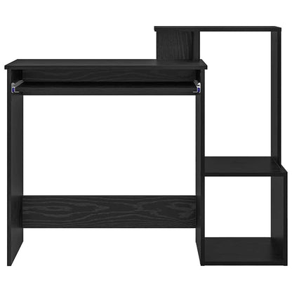Desk with Drawer Black Oak 106 x 41 x 88.5 cm Engineered Wood