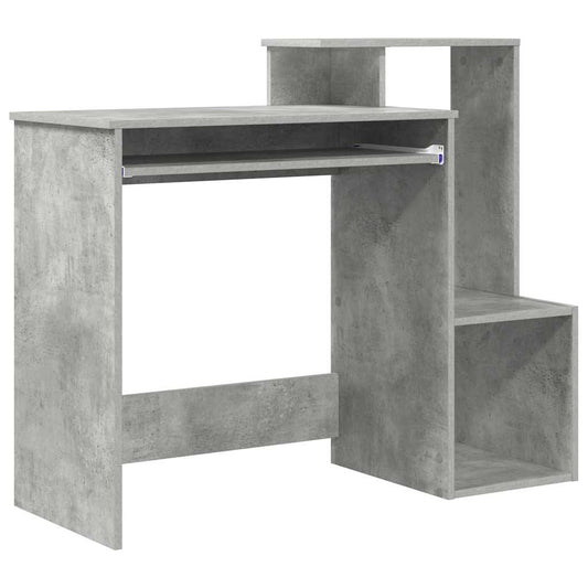 Desk Concrete Grey 106 x 41 x 88.5 cm Engineered Wood