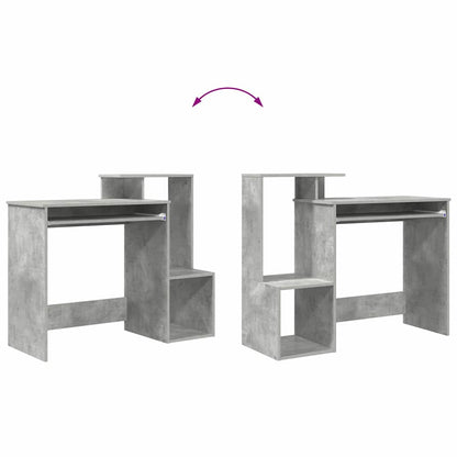 Desk Concrete Grey 106 x 41 x 88.5 cm Engineered Wood