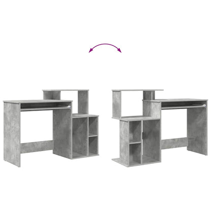 Desk Concrete Grey 120.5 x 44 x 88.5 cm Engineered Wood