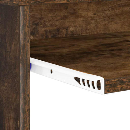 Desk with Shelf Smoked Oak 120.5 x 44 x 88.5 cm Engineered Wood