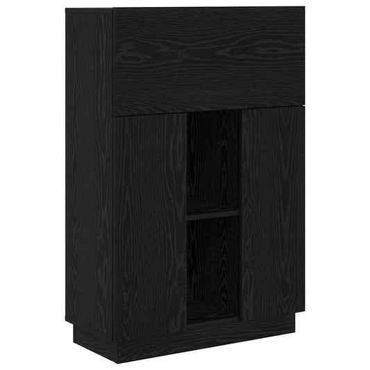 Desk Black Oak 71.5 x 31.5 x 106.5 cm Engineered Wood