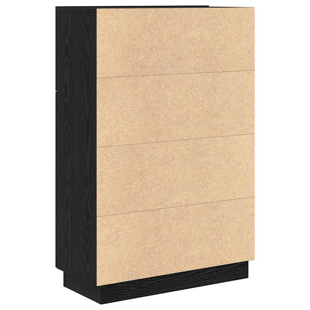 Desk with Door Black Oak 71.5 x 31.5 x 106.5 cm Engineered Wood