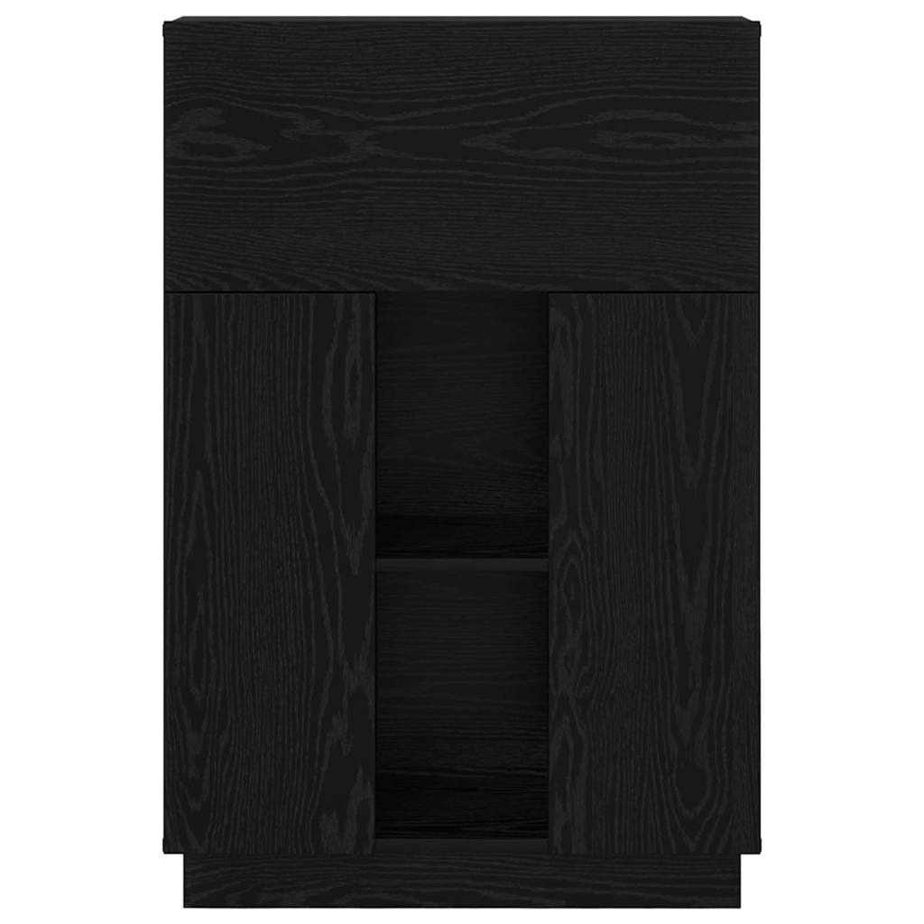 Desk with Door Black Oak 71.5 x 31.5 x 106.5 cm Engineered Wood