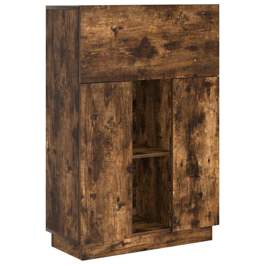 Desk Smoked Oak 71.5 x 31.5 x 106.5 cm Engineered Wood