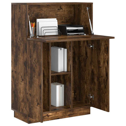 Desk Smoked Oak 71.5 x 31.5 x 106.5 cm Engineered Wood
