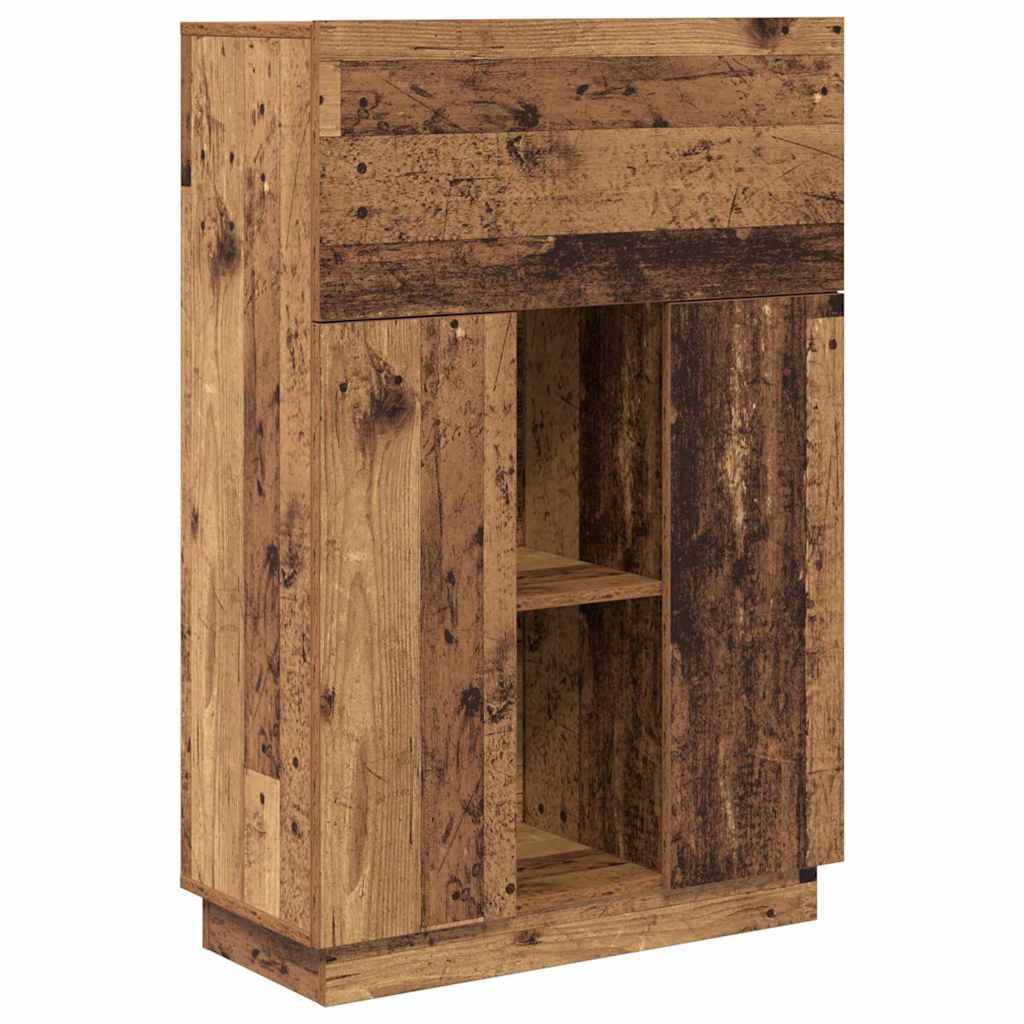 Desk with Shelf Old Wood 71.5 x 31.5 x 106.5 cm Engineered Wood