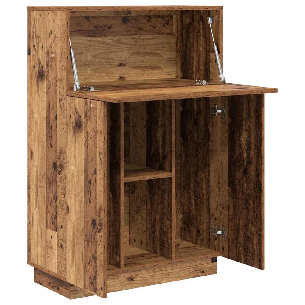 Desk with Shelf Old Wood 71.5 x 31.5 x 106.5 cm Engineered Wood