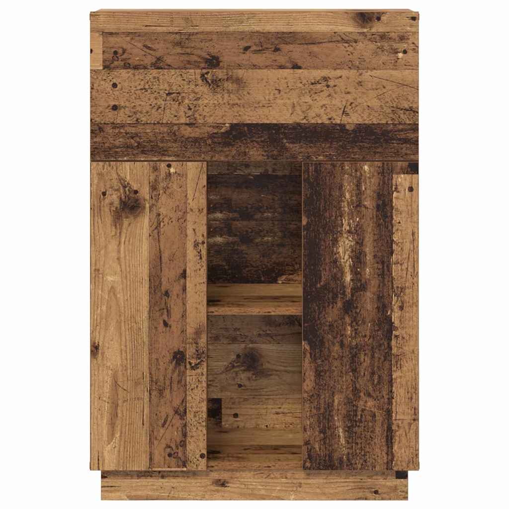 Desk with Shelf Old Wood 71.5 x 31.5 x 106.5 cm Engineered Wood