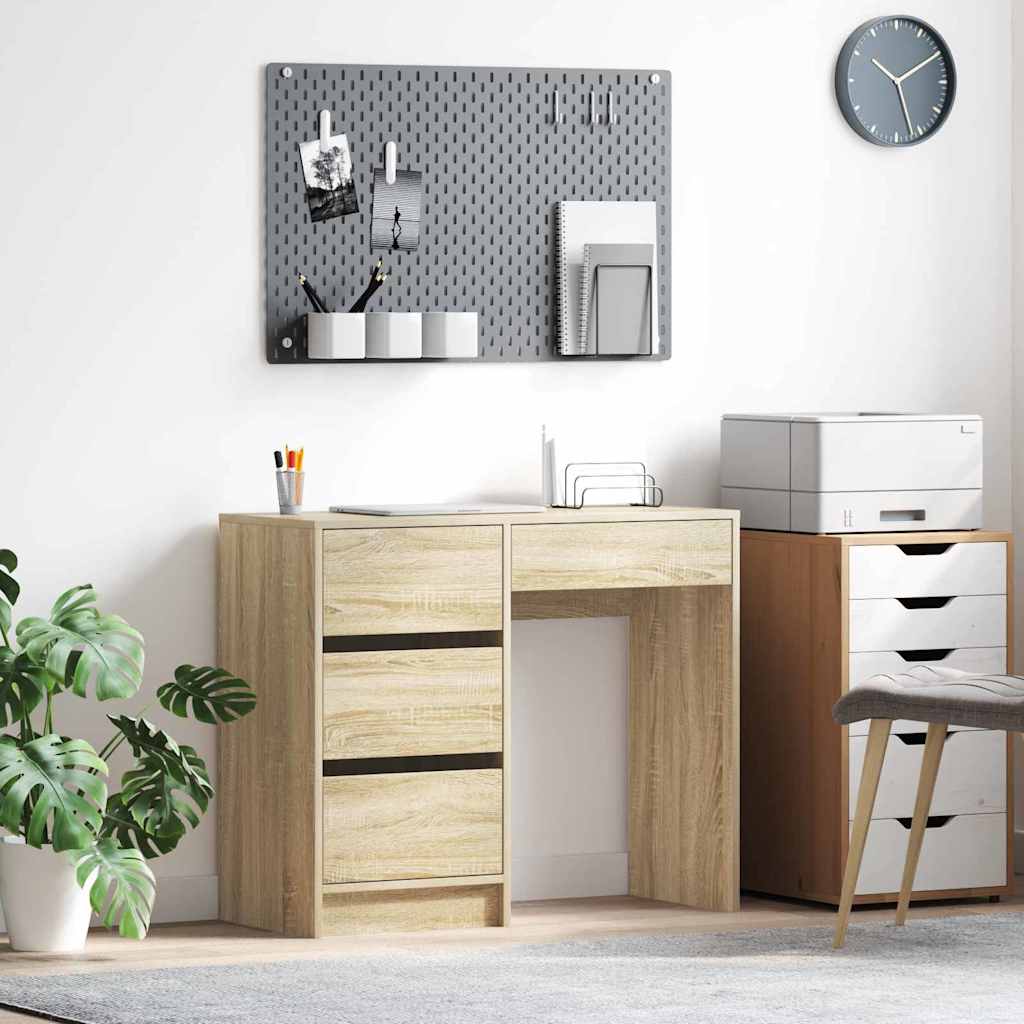 Desk with Drawer Sonoma Oak 90 x 37.5 x 75 cm Engineered Wood