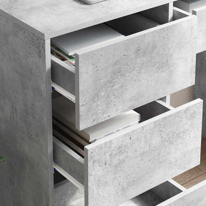 Desk Concrete Grey 90 x 37.5 x 75 cm Engineered Wood