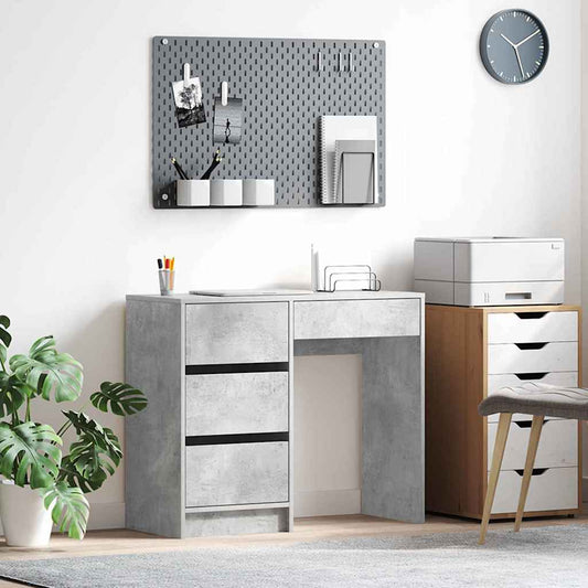 Desk Concrete Grey Engineered Wood 90 x 37.5 x 75 cm