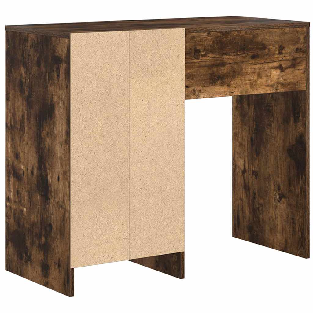 Desk with Drawer Smoked Oak 90 x 37.5 x 75 cm Engineered Wood