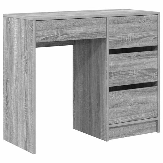Desk Grey Sonoma Engineered Wood 90 x 37.5 x 75 cm
