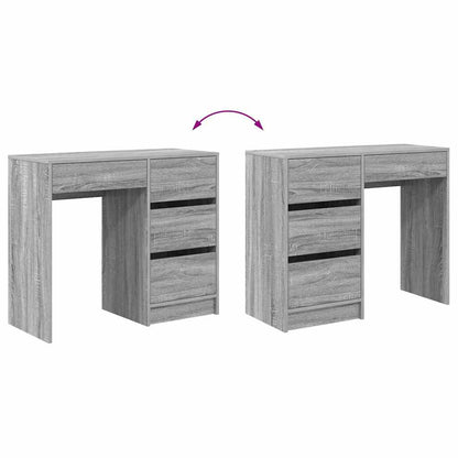 Desk with Drawer Grey Sonoma 90 x 37.5 x 75 cm Engineered Wood